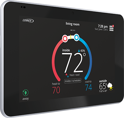 Smart thermostat with touch screen display