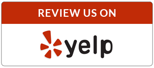 Logo that reads, "review us on yelp"